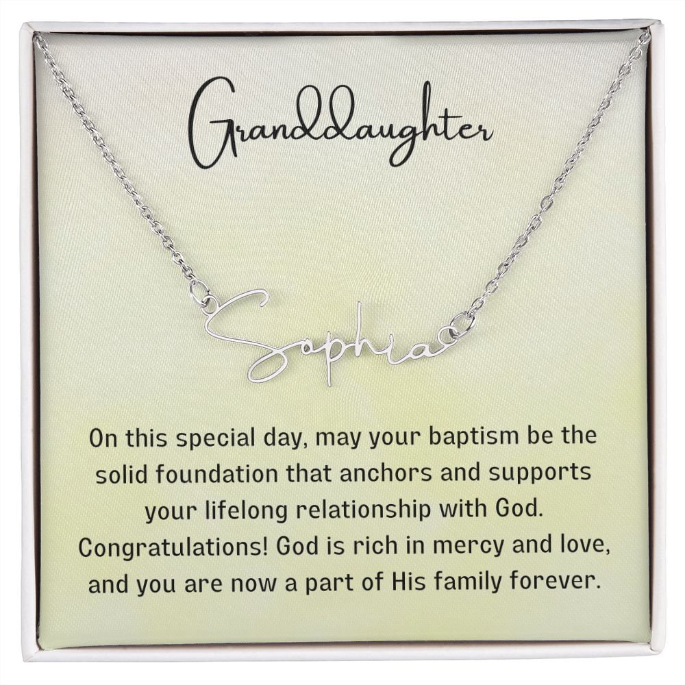 Baptism Gift Girl Present From Grandparents | Granddaughter Christening Gift | Christening Gift Present for Granddaughter