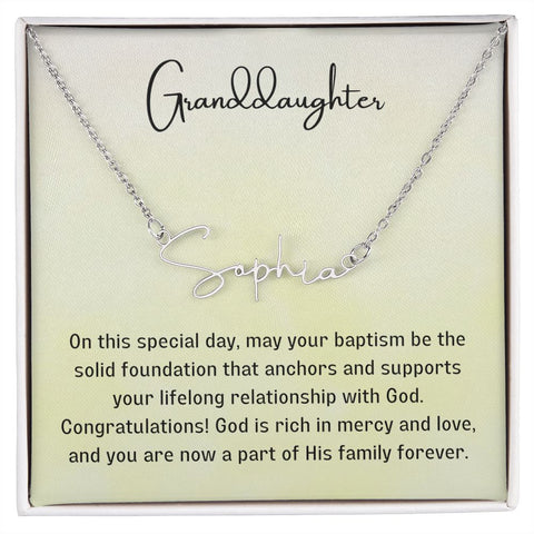 Baptism Gift Girl Present From Grandparents | Granddaughter Christening Gift | Christening Gift Present for Granddaughter