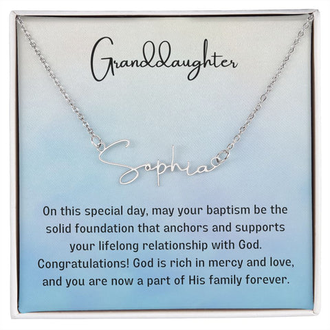 Baptism Gift Girl Present From Grandparents | Granddaughter Christening Gift | Christening Gift Present for Granddaughter