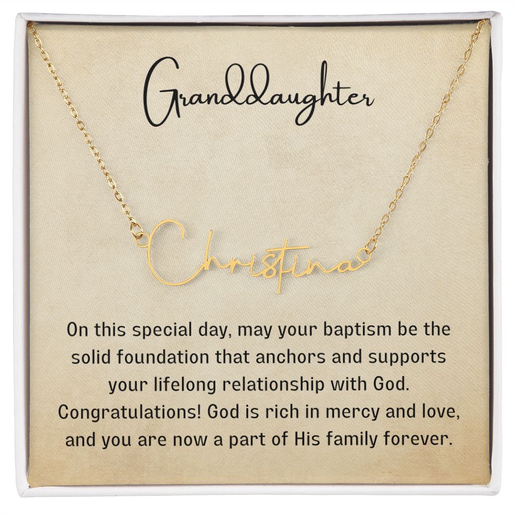 Baptism Gift Girl Present From Grandparents | Granddaughter Christening Gift | Christening Gift Present for Granddaughter