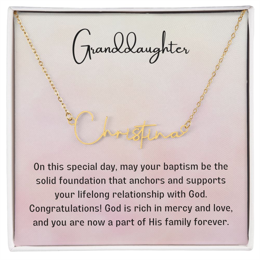 Baptism Gift Girl Present From Grandparents | Granddaughter Christening Gift | Christening Gift Present for Granddaughter