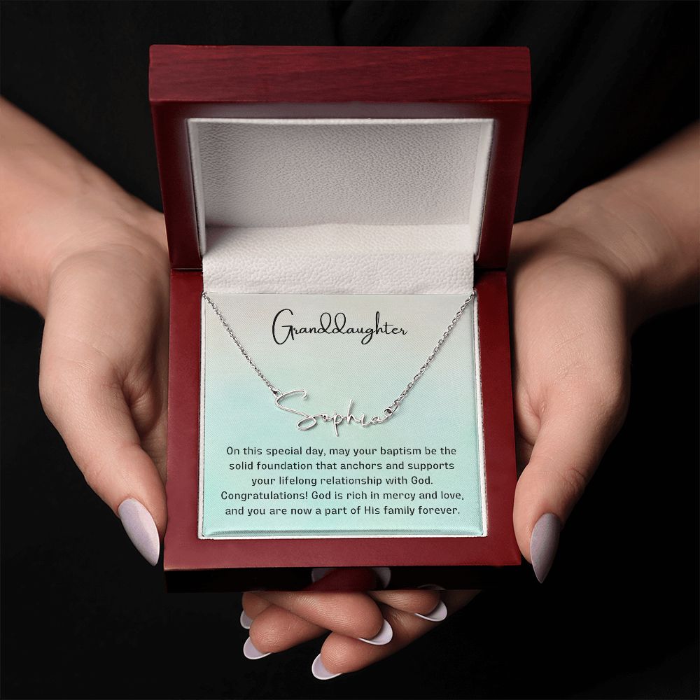 Baptism Gift Girl Present From Grandparents | Granddaughter Christening Gift | Christening Gift Present for Granddaughter