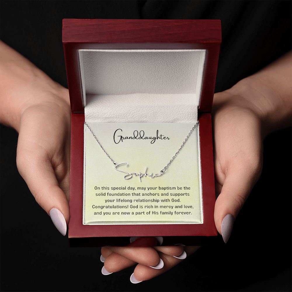 Baptism Gift Girl Present From Grandparents | Granddaughter Christening Gift | Christening Gift Present for Granddaughter