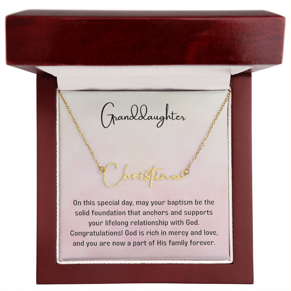 Baptism Gift Girl Present From Grandparents | Granddaughter Christening Gift | Christening Gift Present for Granddaughter