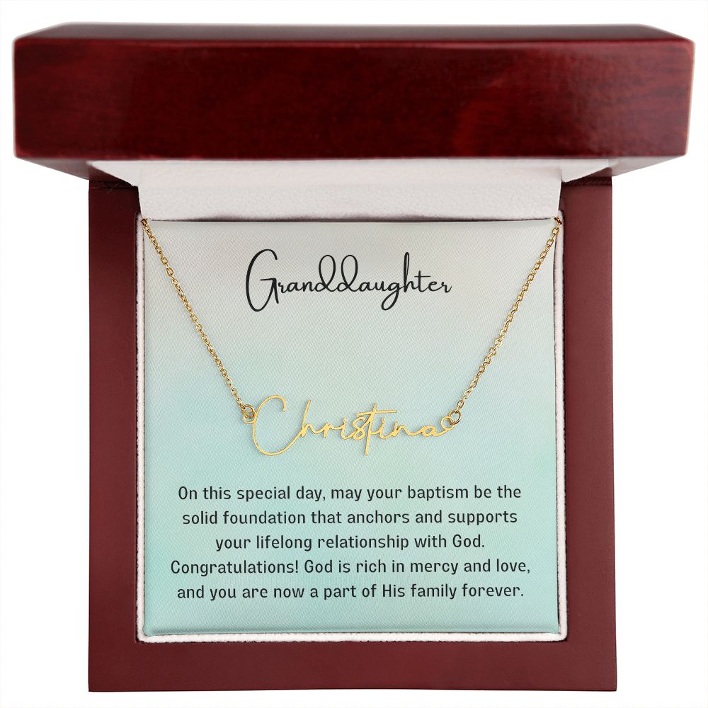 Baptism Gift Girl Present From Grandparents | Granddaughter Christening Gift | Christening Gift Present for Granddaughter
