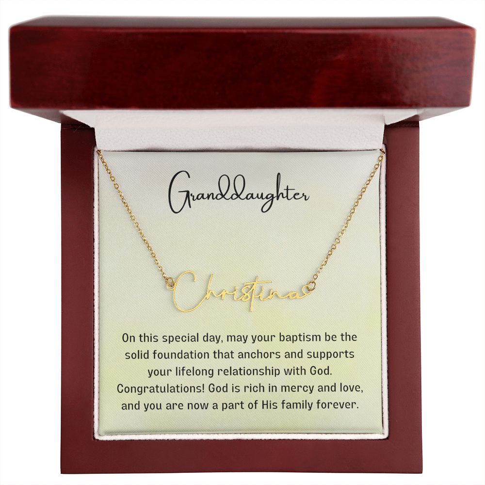Baptism Gift Girl Present From Grandparents | Granddaughter Christening Gift | Christening Gift Present for Granddaughter