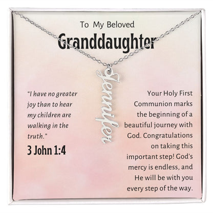 Granddaughter First Communion Gift | Confirmation Gift Present for Granddaughter | Holy Confirmation Gift Girl Present From Grandparents