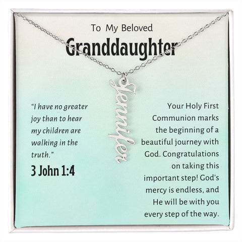 Granddaughter First Communion Gift | Confirmation Gift Present for Granddaughter | Holy Confirmation Gift Girl Present From Grandparents