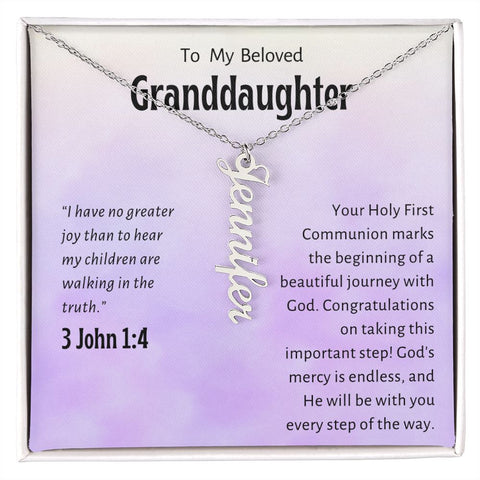Granddaughter First Communion Gift | Confirmation Gift Present for Granddaughter | Holy Confirmation Gift Girl Present From Grandparents