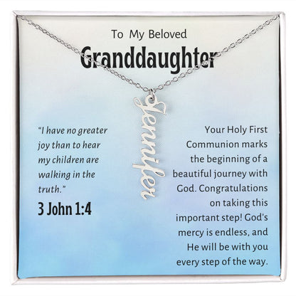 Granddaughter First Communion Gift | Confirmation Gift Present for Granddaughter | Holy Confirmation Gift Girl Present From Grandparents