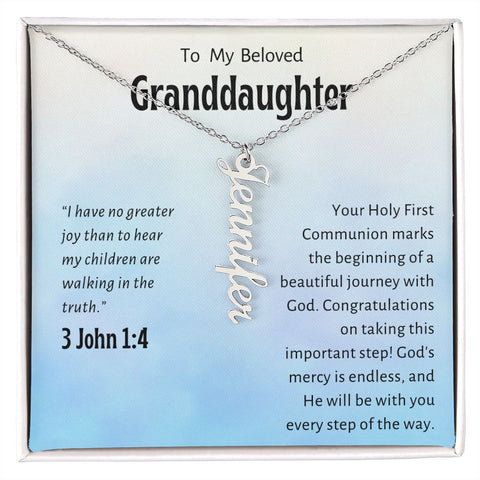 Granddaughter First Communion Gift | Confirmation Gift Present for Granddaughter | Holy Confirmation Gift Girl Present From Grandparents