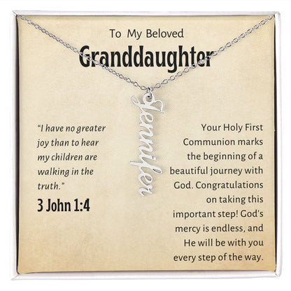 Granddaughter First Communion Gift | Confirmation Gift Present for Granddaughter | Holy Confirmation Gift Girl Present From Grandparents
