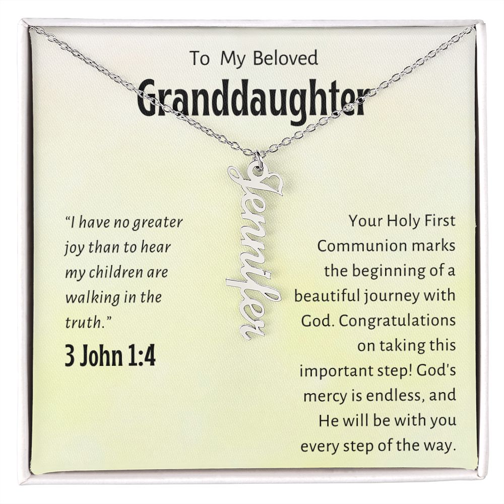 Granddaughter First Communion Gift | Confirmation Gift Present for Granddaughter | Holy Confirmation Gift Girl Present From Grandparents