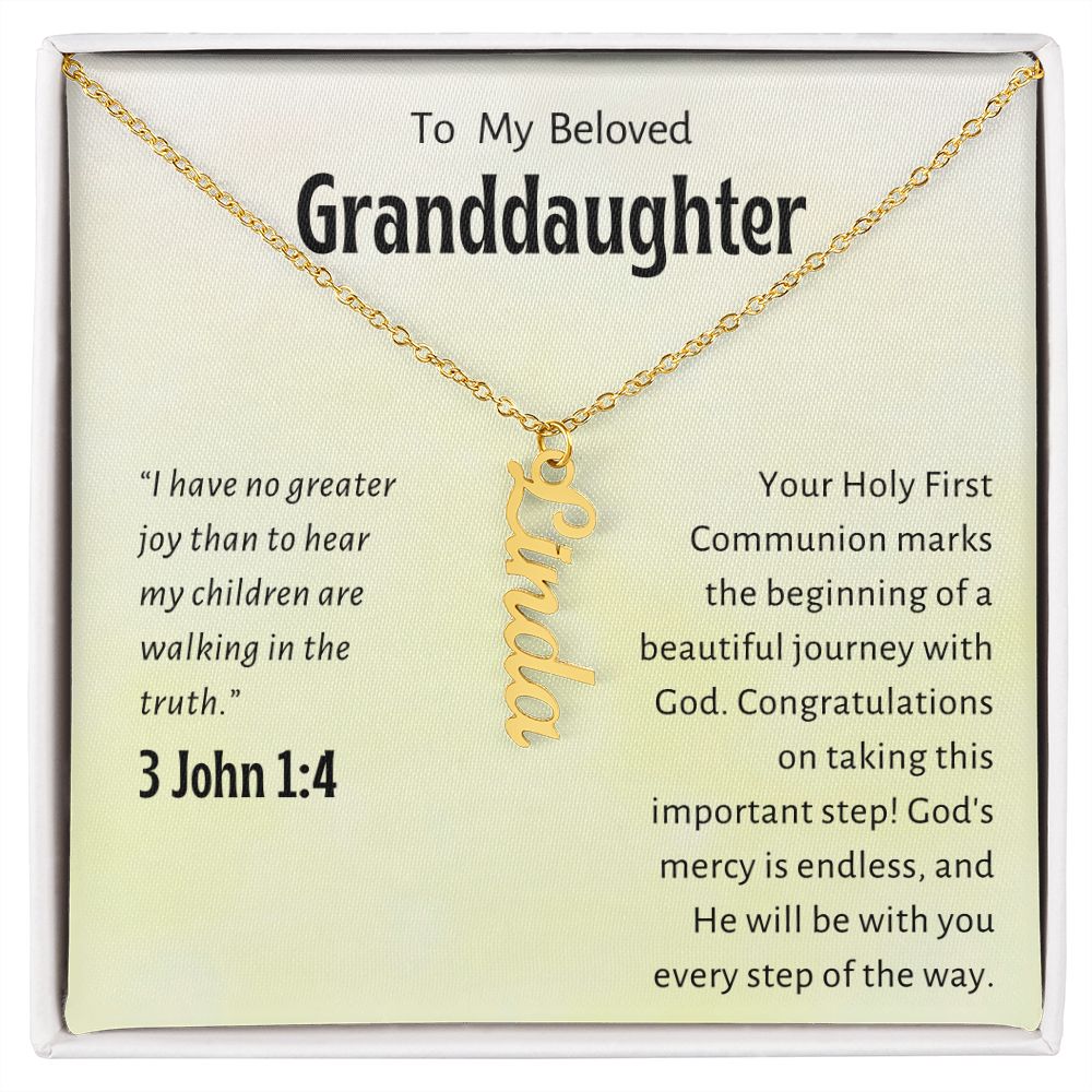 Granddaughter First Communion Gift | Confirmation Gift Present for Granddaughter | Holy Confirmation Gift Girl Present From Grandparents