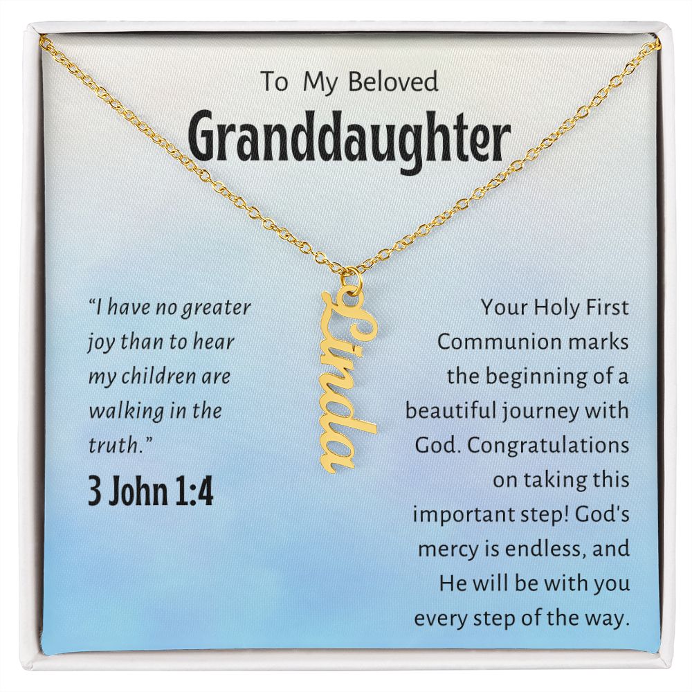 Granddaughter First Communion Gift | Confirmation Gift Present for Granddaughter | Holy Confirmation Gift Girl Present From Grandparents