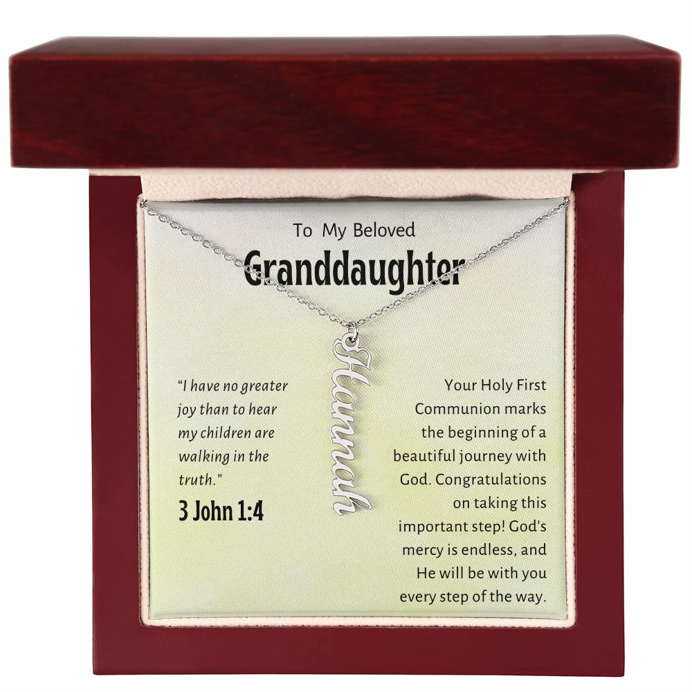 Granddaughter First Communion Gift | Confirmation Gift Present for Granddaughter | Holy Confirmation Gift Girl Present From Grandparents