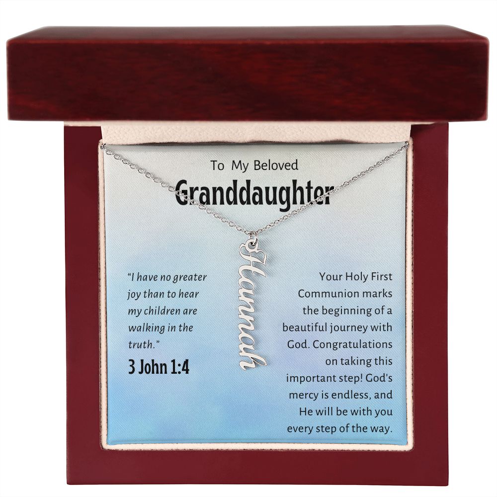 Granddaughter First Communion Gift | Confirmation Gift Present for Granddaughter | Holy Confirmation Gift Girl Present From Grandparents