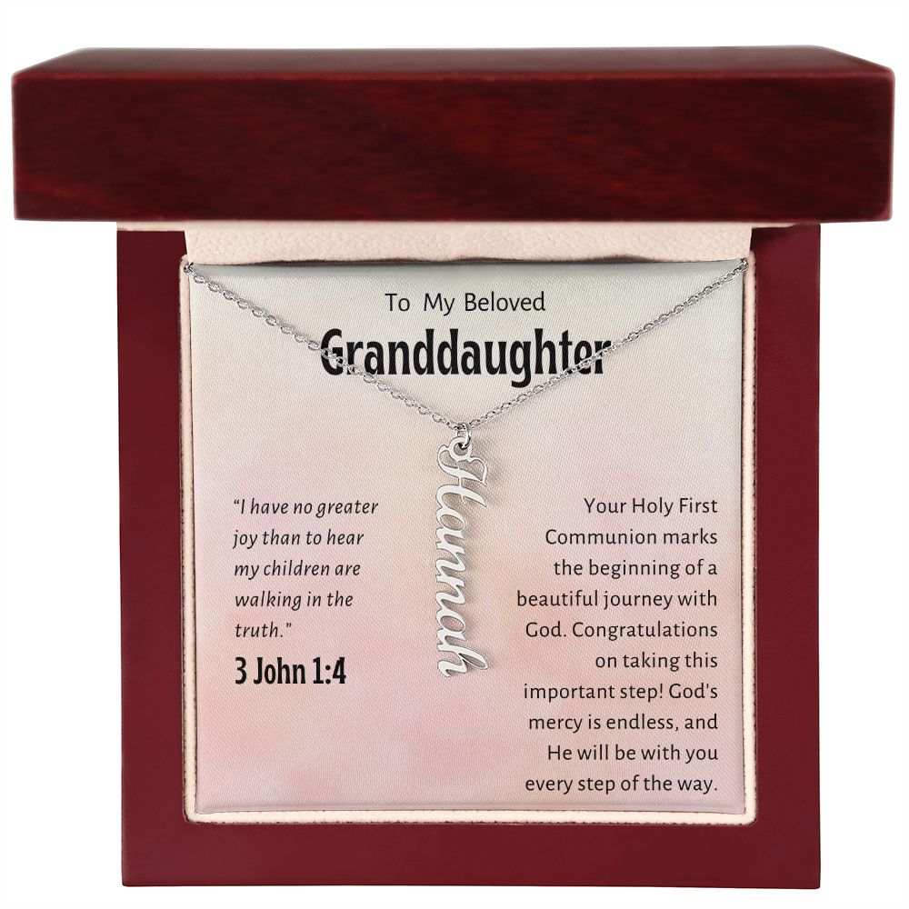 Granddaughter First Communion Gift | Confirmation Gift Present for Granddaughter | Holy Confirmation Gift Girl Present From Grandparents