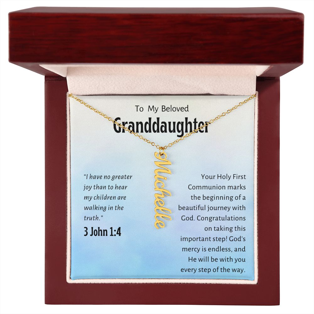 Granddaughter First Communion Gift | Confirmation Gift Present for Granddaughter | Holy Confirmation Gift Girl Present From Grandparents