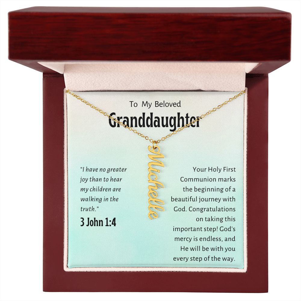 Granddaughter First Communion Gift | Confirmation Gift Present for Granddaughter | Holy Confirmation Gift Girl Present From Grandparents