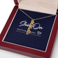 Gold Personalized Name Necklace in Wooden Box