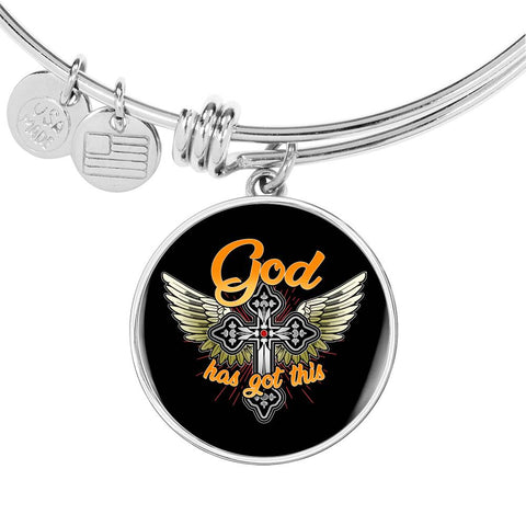 One Time Special Offer 60% Off - GOD HAS GOT THIS (Round Pendant Bangle)