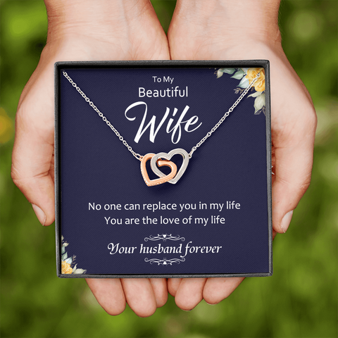 Still Love (B Wife) 21-11-26-a To My Wife (Interlocking Hearts) Necklace