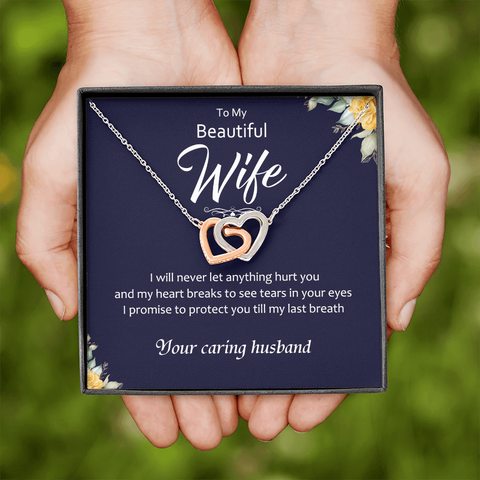 Still Love (B Wife) 21-11-26-d To My Wife (Interlocking Hearts) Necklace