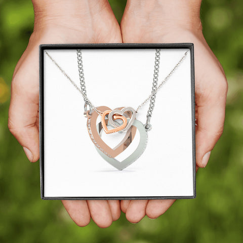 To My Beautiful Mom (Interlocking Hearts) Necklace