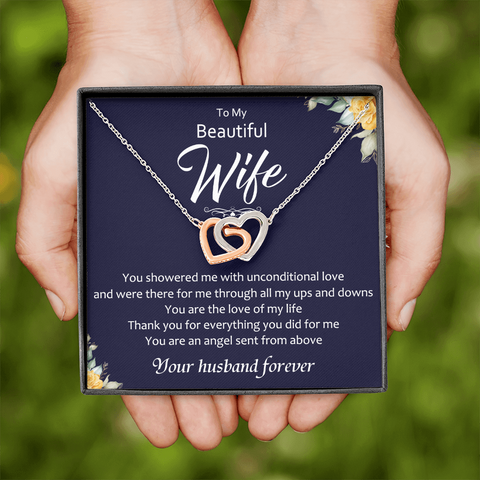 Still Love (B Wife) 21-11-25-a To My Wife (Interlocking Hearts) Necklace