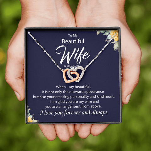 Still Love (B Wife) 21-11-22-a To My Wife (Interlocking Hearts) Necklace