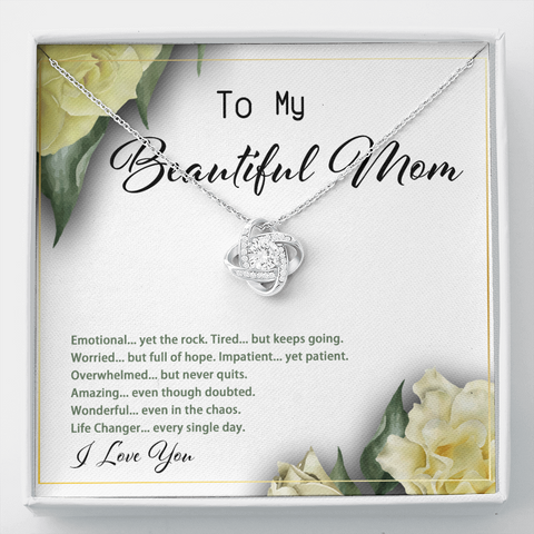 Emotional - Frame - Beautiful Mom - I Love You To My Wife (Knot Beauty) Necklace