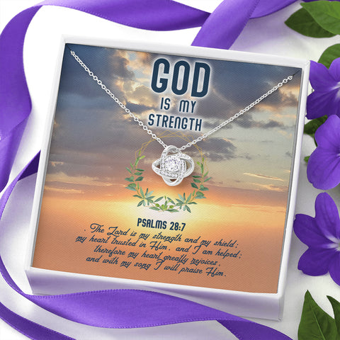 [GOD IS MY STRENGTH] Knot Necklace