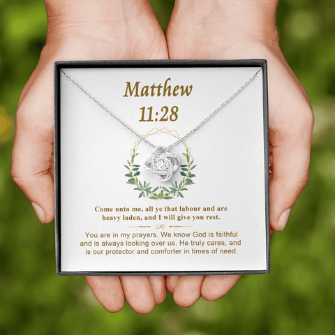 Matthew 11_28 (W) To My Beautiful Mom (Knot Beauty) Necklace Template