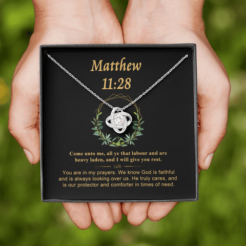 Matthew 11_28 (B) To My Beautiful Mom (Knot Beauty) Necklace Template