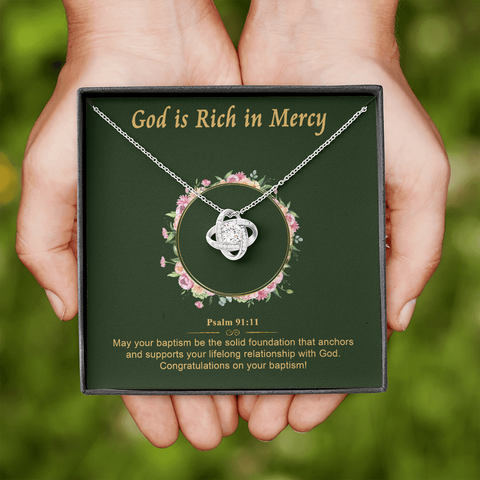 God is Rich in Mercy To My Beautiful Mom (Knot Beauty) Necklace Template