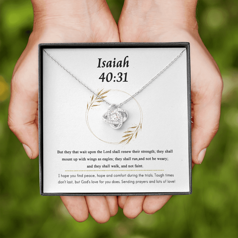 Isaiah 40:31 Cubic Zirconia Crystal Necklace To My Best Friends