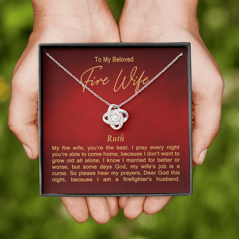Fire Wife Red2 To My Beautiful Mom (Knot Beauty) Necklace Template
