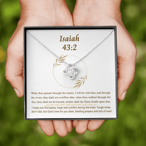 Isaiah 43:2 Necklace To My Daughter | Granddaughter | Sister - Be Strong