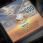 [GOD IS MY STRENGTH]  To My Granddaughter Knot Necklace