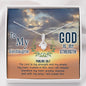 [GOD IS MY STRENGTH] To My Granddaughter Alluring Beauty Necklace