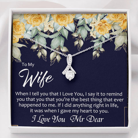 Still Love (Wife) (Navy) 210930b To My Wife (Alluring Beauty) Necklace