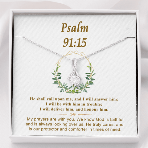Psalm 91_15 To My Beautiful Mom (Alluring Beauty) Necklace Template