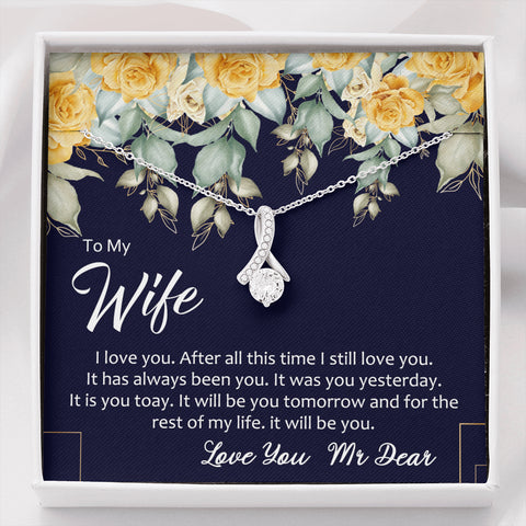 Still Love (Wife) (Navy) 210930a To My Wife (Alluring Beauty) Necklace