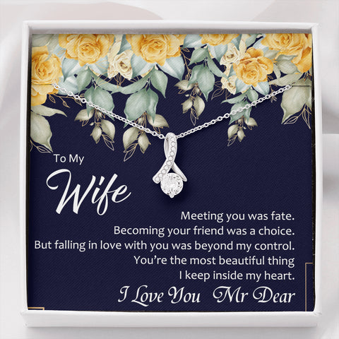Still Love (Wife) (Navy) 210930d To My Wife (Alluring Beauty) Necklace