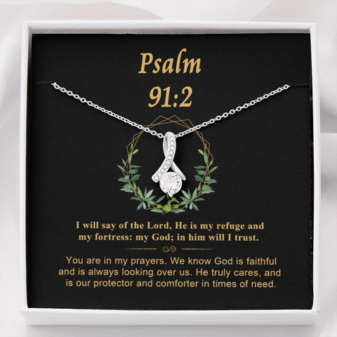 Psalm 91_2 To My Beautiful Mom (Alluring Beauty) Necklace Template