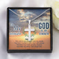 [GOD IS MY STRENGTH] To My Granddaughter Cross Necklace