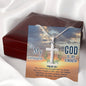 [GOD IS MY STRENGTH] To My Granddaughter Cross Necklace